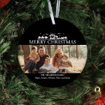 Ornamento De Cerâmica Foto da família Simples Natal Religioso<br><div class="desc">Apresentando nossa Foto da Família Simples sobre Natividade Religiosa Ornament Cerâmico de Natal, uma adição apreciada e significativa à decoração de suas festas. Estes ornamentos não só são bem projetados como também transmitem a mensagem eterno de fé e amor. Personalizados com a sua foto de família e uma mensagem gospel,...</div>