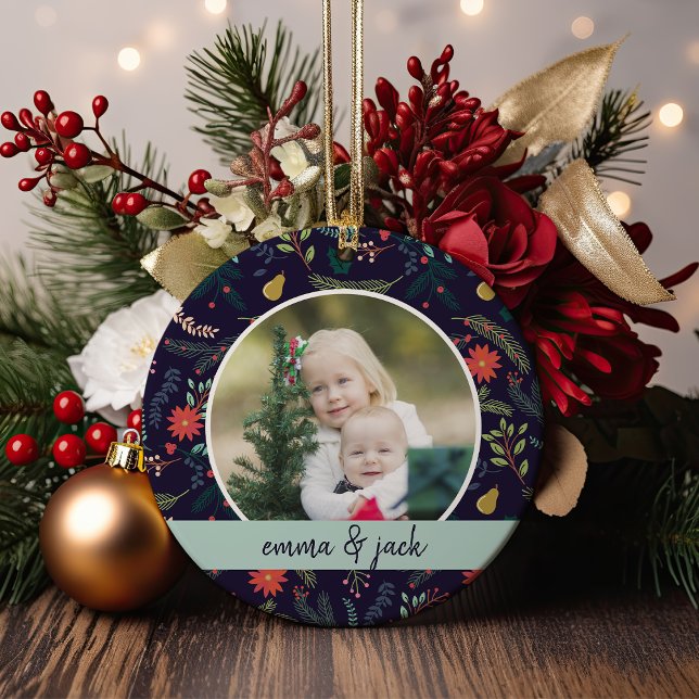 Ornamento De Cerâmica Foto da Folhagem Joyful (Criador carregado)
