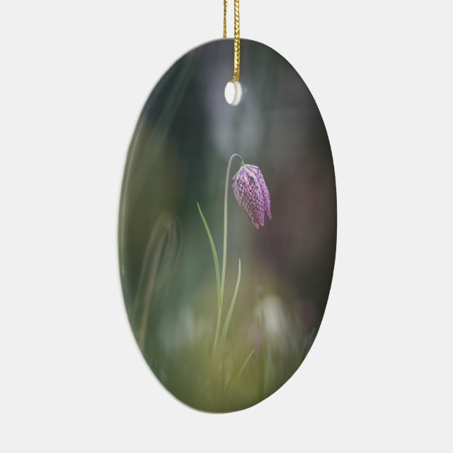 Ornamento De Cerâmica Foto da Natureza do Chess Flower (Direito )
