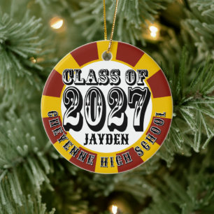 Ornamento De Cerâmica Foto da Turma de 2027 na Formatura