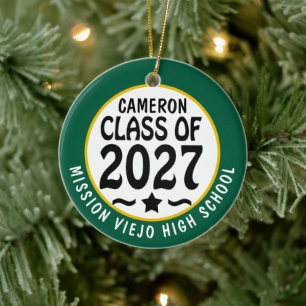 Ornamento De Cerâmica Foto da Turma de 2027 na Formatura