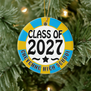 Ornamento De Cerâmica Foto da Turma de 2027 na Formatura