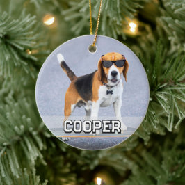 Ornamento De Cerâmica Foto de animal de estimação personalizada