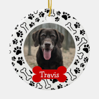 Ornamento De Cerâmica Foto de Cachorro Personalizada