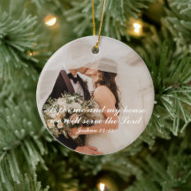 Foto de casamento com Escrituras Cristãs