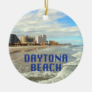 Ornamento De Cerâmica Foto de Daytona Beach com o nome