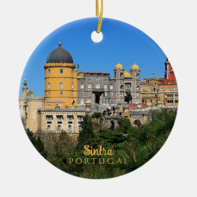 Ornamento De Cerâmica Foto de Fairytale Sintra Palace, em Portugal (Frente)