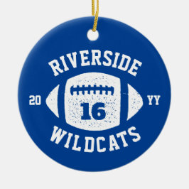 Ornamento De Cerâmica Foto de jogador de futebol, feriado personalizado