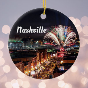 Ornamento De Cerâmica Foto de Nashville Tennessee Nightlife