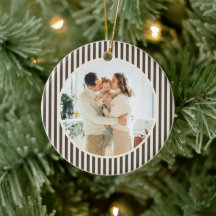 Foto de Natal da Família com Listras Marrons Moder