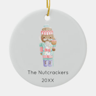 Ornamento De Cerâmica Foto de Natal de Nutcracker