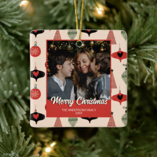 Ornamento De Cerâmica Foto de Natal em Estilo Moderno de Meados do Sécul