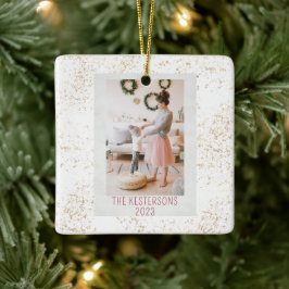 Ornamento De Cerâmica Foto de Natal Festivo Tiger