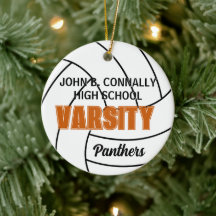 Foto de Natal nas costas de Volei da Varsity Laran