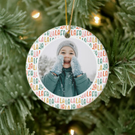 Ornamento De Cerâmica Foto de Natal personalizada, muito bonita e colori