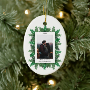 Ornamento De Cerâmica Foto de Ramais de Árvore de Natal