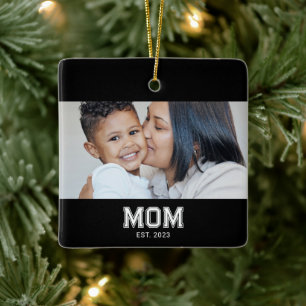 Ornamento De Cerâmica Foto de roteiro preto e branco estabelecido pela m