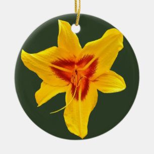 Ornamento De Cerâmica Foto do Flor Amarelo