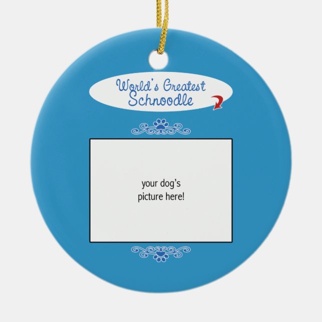 Ornamento De Cerâmica Foto feita sob encomenda! Mundos o grande (Frente)