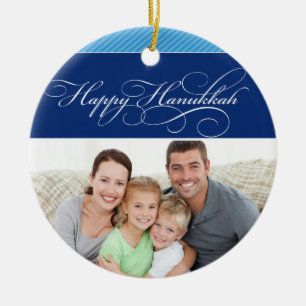 Ornamento De Cerâmica FOTO HANUKKAH ORNAH: adorável tipo 1