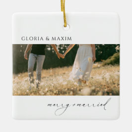 Ornamento De Cerâmica Foto Mínima Elegante Moderna Recentemente