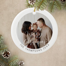 Foto Moderna de Família Personalizada de Feliz Nat