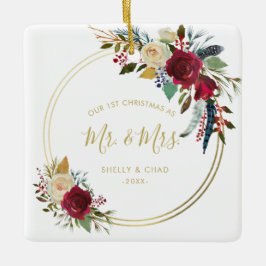 Ornamento De Cerâmica Foto Moderna Novo Elegante Nosso Primeiro Natal