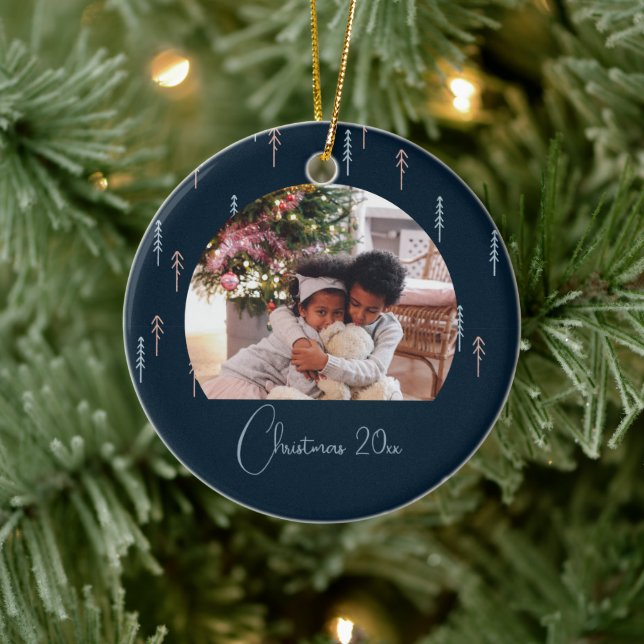 Ornamento De Cerâmica Foto: Natal do padrão de árvore moderna (Árvore)