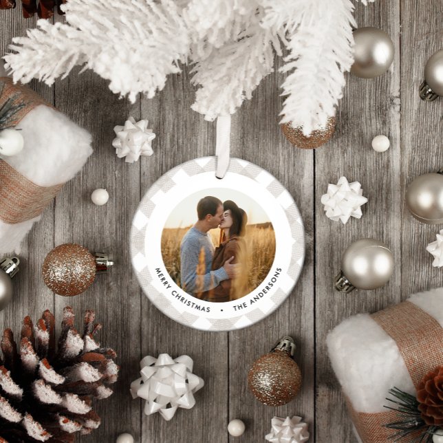 Ornamento De Cerâmica Foto natural moderna de Buffalo tartan (Criador carregado)