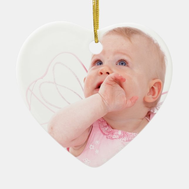 Ornamento De Cerâmica Foto personalizada (Frente)