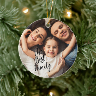 Ornamento De Cerâmica Foto Personalizada A Melhor Família