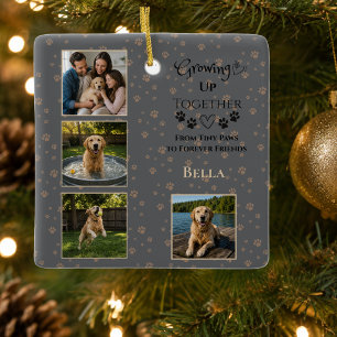 Ornamento De Cerâmica Foto Personalizada de Cachorro