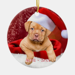 Ornamento De Cerâmica Foto personalizada de cachorro filhote Pitbull