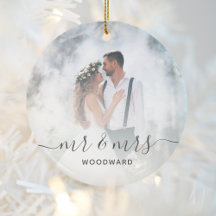 Foto personalizada de casamento Sr. e Sra. Cinza S