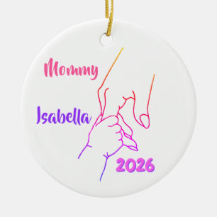 Ornamento De Cerâmica Foto Personalizada de Mães e Crianças