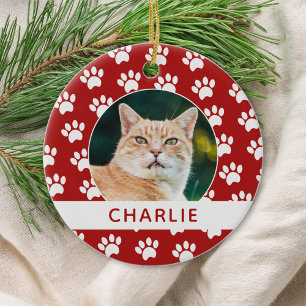Ornamento De Cerâmica Foto personalizada de Pet de impressão de pw