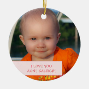 Ornamento De Cerâmica Foto Personalizada do Filho para o Dia das Mães da