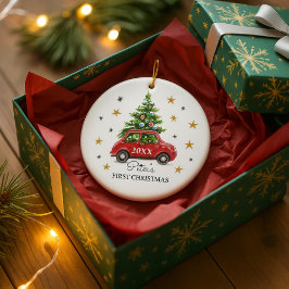 Ornamento De Cerâmica Foto Personalizada do Primeiro Natal do Bebê