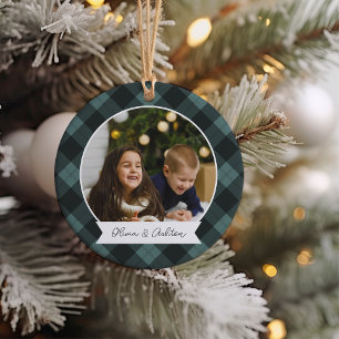 Ornamento De Cerâmica Foto Personalizada Dupla Xadrez de Buffalo