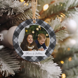 Ornamento De Cerâmica Foto Personalizada Dupla Xadrez de Buffalo