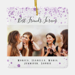 Ornamento De Cerâmica Foto personalizada: melhores amigos para sempre, b