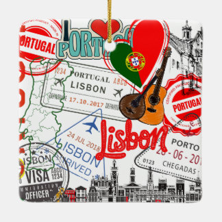 Ornamento De Cerâmica Foto Personalizada Viagem Porto Portugal