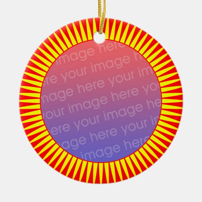 Ornamento De Cerâmica Foto - quadro 02 (Frente)