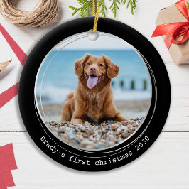 Ornamento De Cerâmica Foto Simples de Pet Personalizada de Cachorro Dura