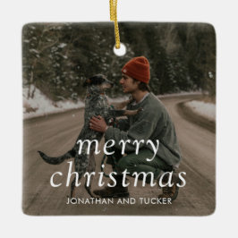 Ornamento De Cerâmica Foto simples Natal moderno