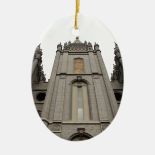 Ornamento De Cerâmica Fotografia do Templo de Salt Lake City do LDS Morm