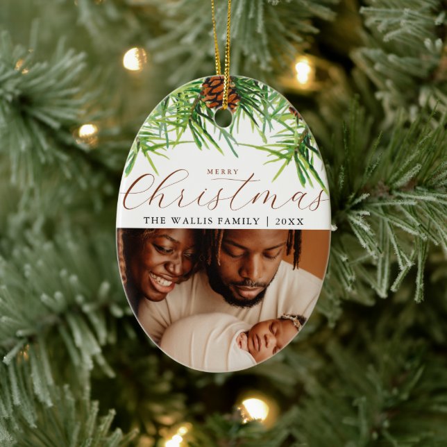 Ornamento De Cerâmica Fotografia e saudações modernas e Na moda (Árvore)