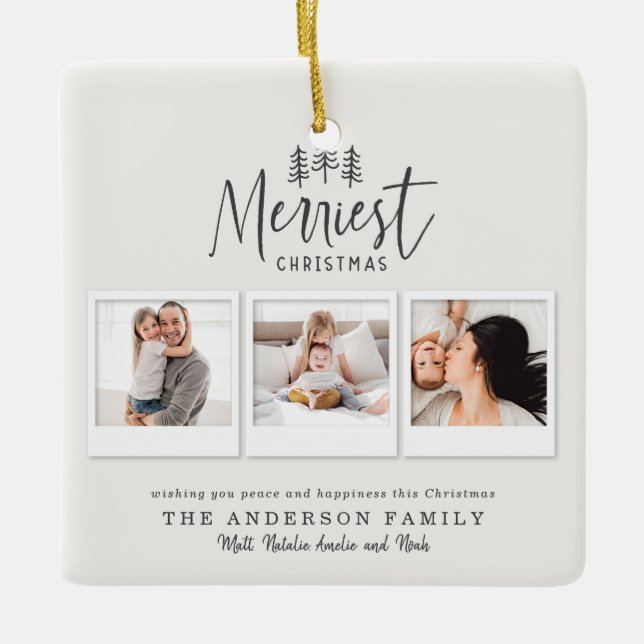 Ornamento De Cerâmica fotografia rústica moderna e mínima (Frente)