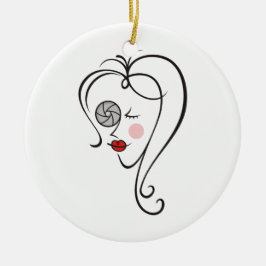 Ornamento De Cerâmica Fotógrafo feminino