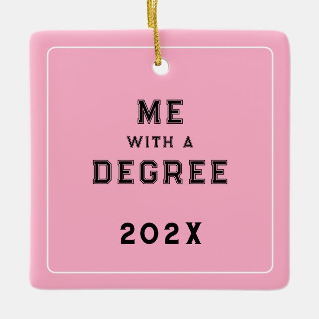 Ornamento De Cerâmica Fotomia de Graduação (Frente)